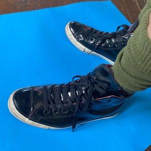 CONVERSE unisex patent leather high tops